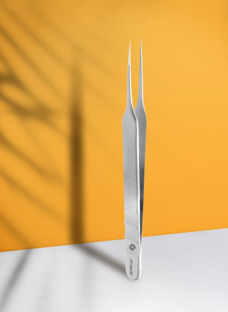 STALEKS PRO Professional eyelash tweezers EXPERT 40 TYPE 10 (straight) - Image 1