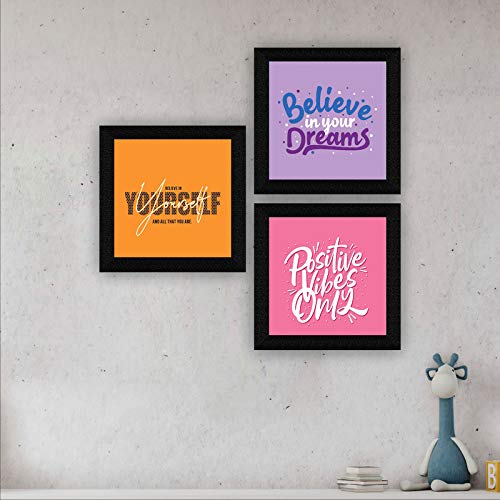 SAF paintings set of 3 Motivational Quotes Wall Decor Premium Framed Paintings for Bedroom Room Living Room Framed Wall Posters SASANFSD31427A - Image 3