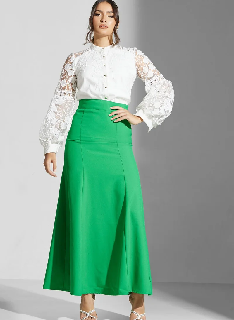 Golden Apple High Waist Tiered Skirt