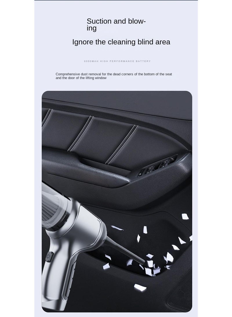 Bluejw Cordless Handheld Vacuum Cleaner,4500Pa Mini Car Vacuum Cleaner Built-In Brush-Less Motor Ultra Light Rechargeable Wet Dry Typc-C Portable Vacuum Cleaner For Car,Home,Hai - Image 5