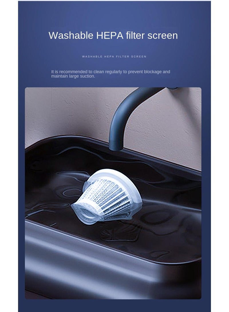 Bluejw Cordless Handheld Vacuum Cleaner,4500Pa Mini Car Vacuum Cleaner Built-In Brush-Less Motor Ultra Light Rechargeable Wet Dry Typc-C Portable Vacuum Cleaner For Car,Home,Hai - Image 4