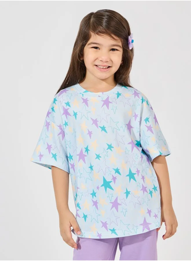 Styli Star Printed Oversized T-Shirt