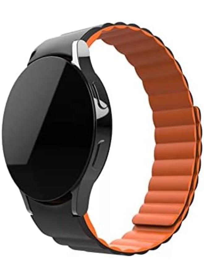 Dado Silicone Magnetic Watch Band Compatible With Samsung Galaxy Watch 6 Classic 47 43Mm 5 Pro 45Mm 4 Classic 46 42Mm Watch 6 5 4 44 40Mm Strap Curved No Gap Magnetic Closing Soft Band - Image 3