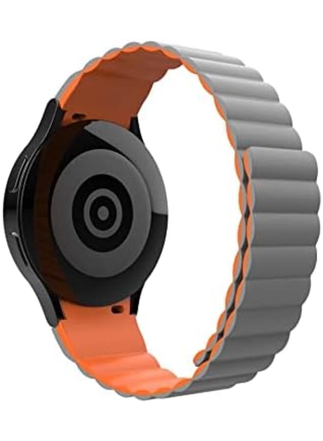 Dado Silicone Magnetic Watch Band Compatible With Samsung Galaxy Watch 6 Classic 47 43Mm 5 Pro 45Mm 4 Classic 46 42Mm Watch 6 5 4 44 40Mm Strap Curved No Gap Magnetic Closing Soft Band - Image 4