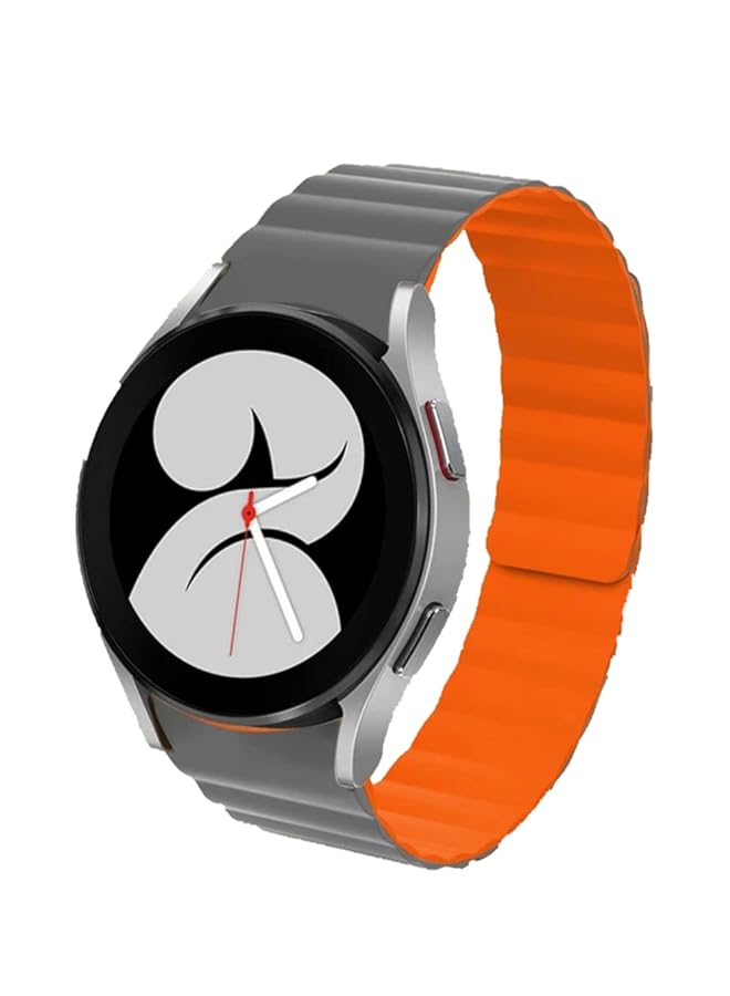 Dado Silicone Magnetic Watch Band Compatible With Samsung Galaxy Watch 6 Classic 47 43Mm 5 Pro 45Mm 4 Classic 46 42Mm Watch 6 5 4 44 40Mm Strap Curved No Gap Magnetic Closing Soft Band - Image 1