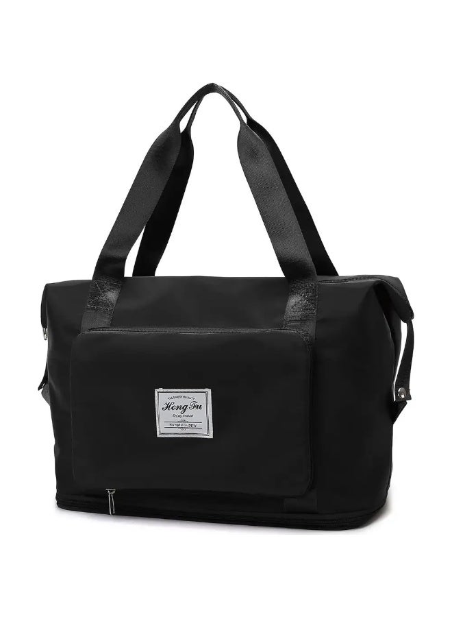 شنطة سفر دفل كيتين روم مقاومة للماء قابلة للطي قابلة لإعادة الاستخدام، متوسطة - أسود - Image 1