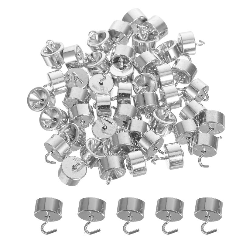 Hook And Lab Weight Set 50 Pieces 10g Each 500g Total Chrome Plated Calibration Kit For Physics Experiments - Image 2