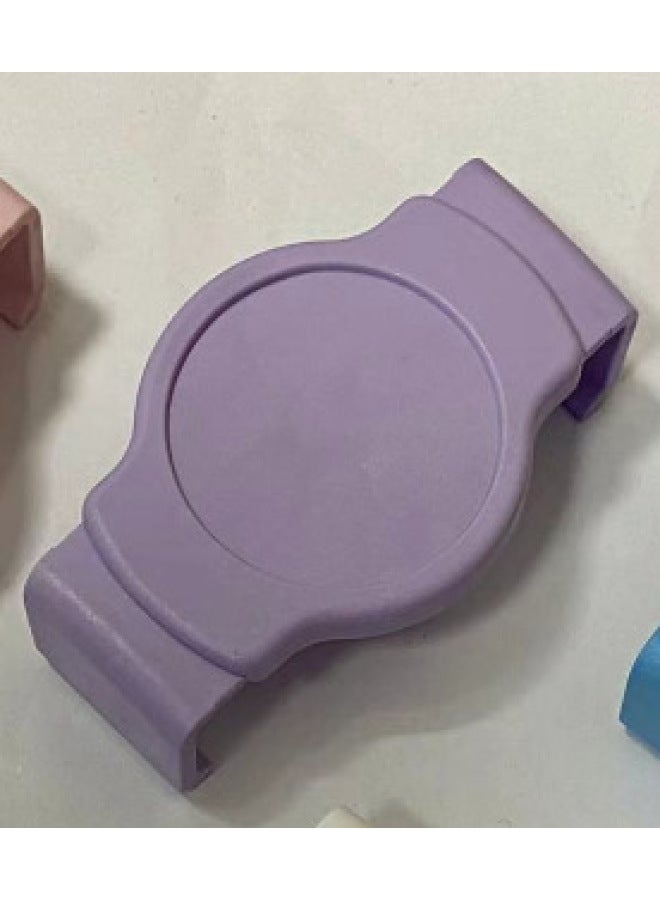 Bubble Sliding Removable Sliding Mobile Phone Back Clip Buckle Airbag Bracket Sliding Clip Base Vertical Screen-Color:Purple Base - Image 1