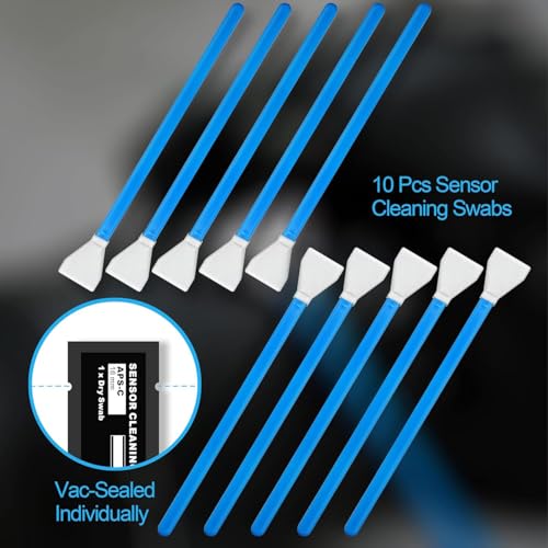 INIMAGINE 10 Pcs Sensor Cleaning Swabs, Camera Cleaning Kit Camera Sensor Cleaning Kit Sensor Cleaning Kit Suitable Camera Lens Maintenance Mirrorless Camera Care DSLR Sensor Cleaning Photography Equipment Care - Image 2