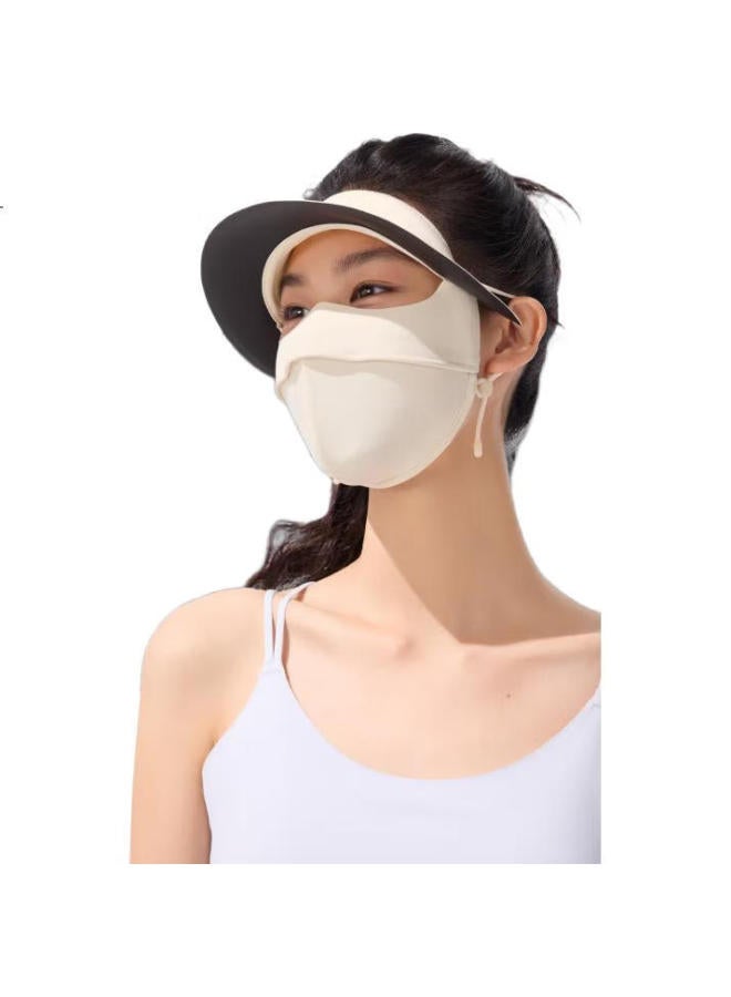 Beneunder Full Face Sun Protection Hat With Uv Protection Face Mask In Tea Mist Green - Image 1