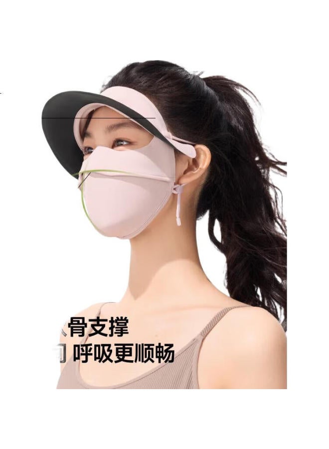 Beneunder Full Face Sun Protection Hat With Uv Protection Face Mask In Tea Mist Green - Image 2