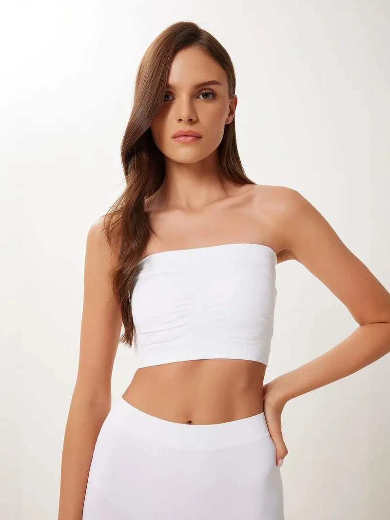 السعادة في إسطنبول ISTANBUL Strapless Crop Bandeau Top