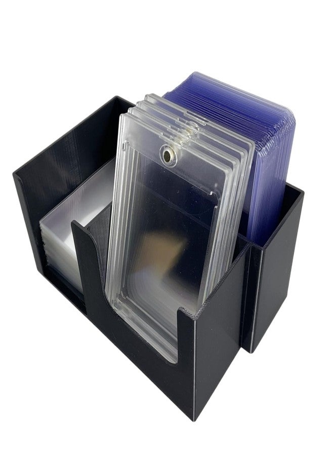 XJPONGC Card Care Lite - Toploader Dispenser Stackable Card Storage Box - Penny Sleeve Holder (Black) - Image 2
