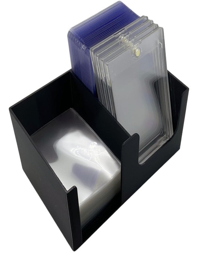 XJPONGC Card Care Lite - Toploader Dispenser Stackable Card Storage Box - Penny Sleeve Holder (Black) - Image 1