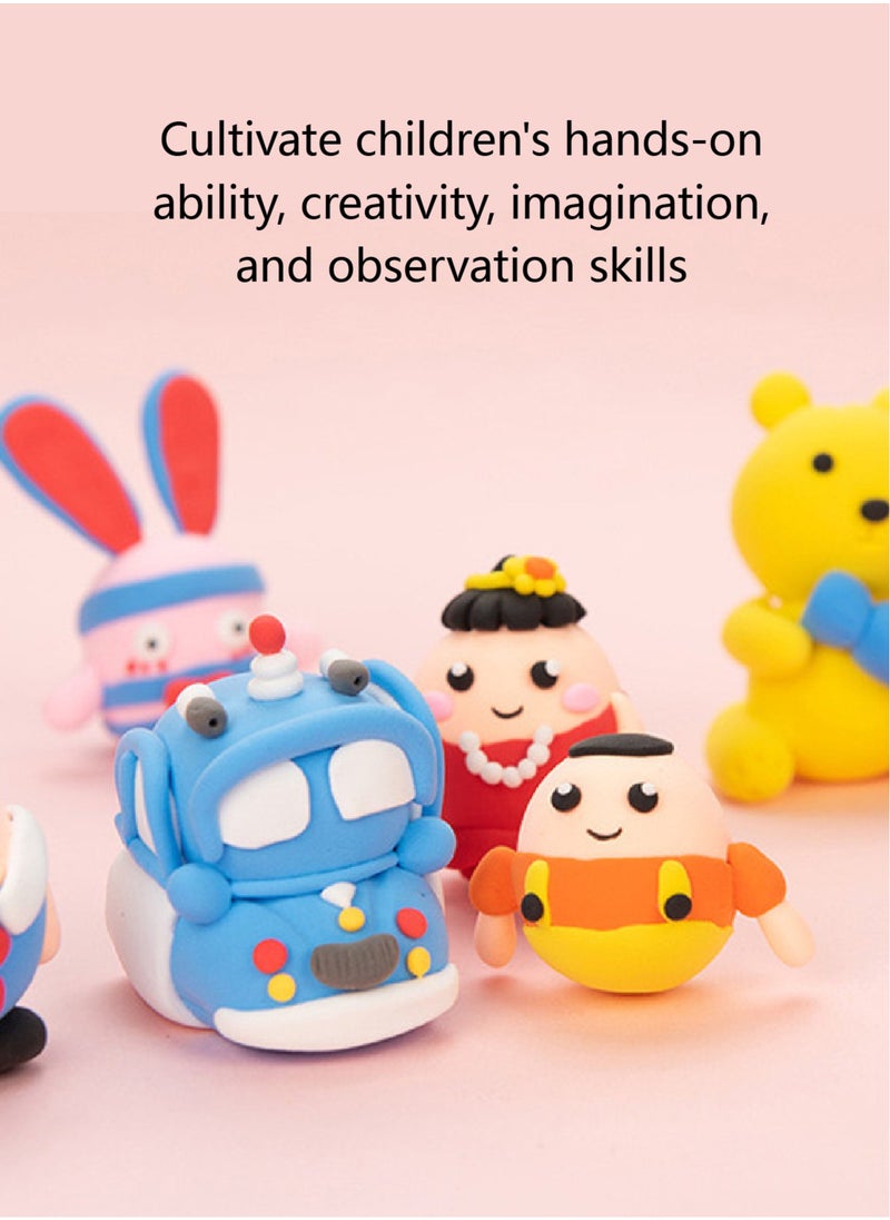DIY,12-Color Ultra Light Clay for Kids: Eco-Friendly & Non-Toxic, Odor-Free Modeling Clay Kit with Soft Texture, Non-Sticky & Easy to Shape - Enhances Creativity & Motor Skills, Vibrant Colors Won't Fade