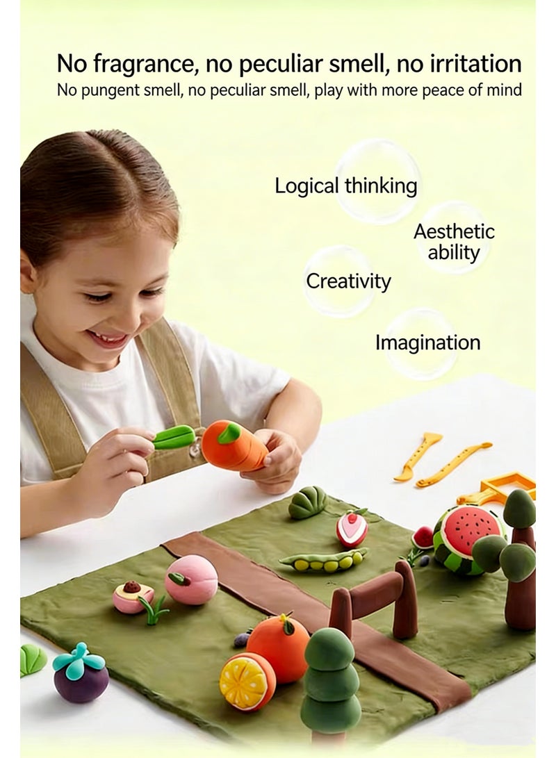 DIY,12-Color Ultra Light Clay for Kids: Eco-Friendly & Non-Toxic, Odor-Free Modeling Clay Kit with Soft Texture, Non-Sticky & Easy to Shape - Enhances Creativity & Motor Skills, Vibrant Colors Won't Fade - Image 2