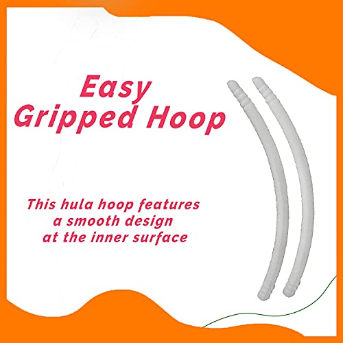 Toy Cloud Hoola Hoop Adults Exercise Classic Colour Interlockable Pieces Hula Hoop for Kids Girls Women Fitness Rings Adjustable 3 Size 17-27 Inch (White) - Image 5