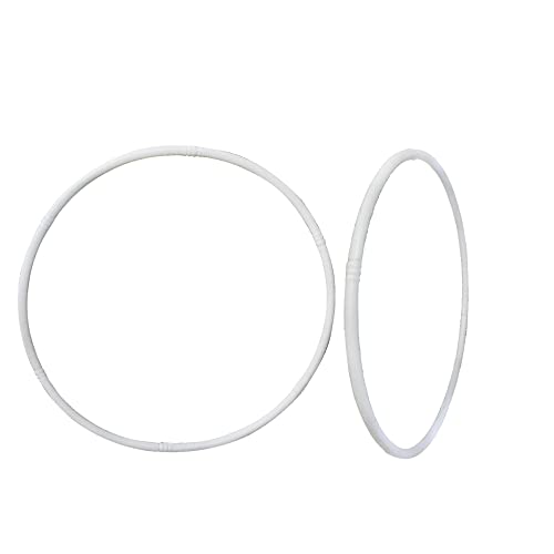 Toy Cloud Hoola Hoop Adults Exercise Classic Colour Interlockable Pieces Hula Hoop for Kids Girls Women Fitness Rings Adjustable 3 Size 17-27 Inch (White) - Image 1