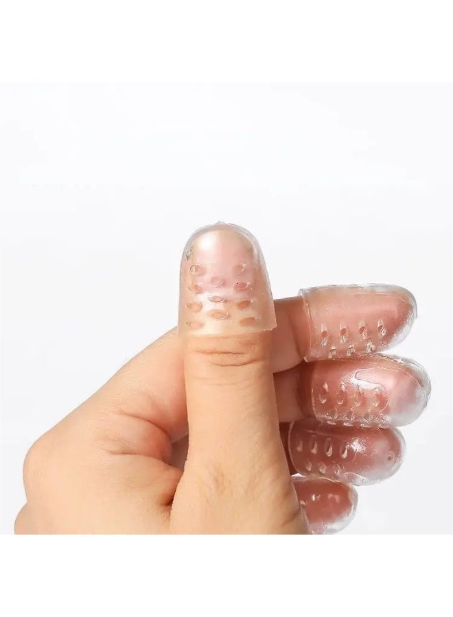 50Pcs Silicone Anti-Friction Toe Protector, Breathable Gel Toe Sleeves Toe Protectors, Little Toe Cover Used for Ingrown Toenails, Corns, Calluses, Blisters and Pain Relief, Transparent - Image 3