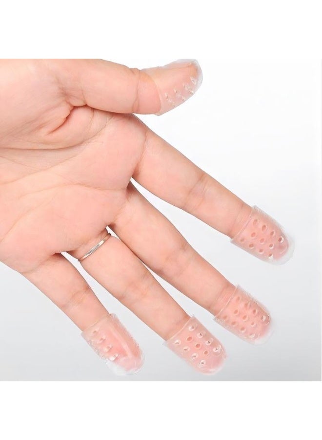 50Pcs Silicone Anti-Friction Toe Protector, Breathable Gel Toe Sleeves Toe Protectors, Little Toe Cover Used for Ingrown Toenails, Corns, Calluses, Blisters and Pain Relief, Transparent - Image 5