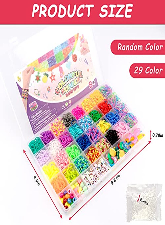 2500+ Rubber Band Bracelet Kit, Premium 29 Color Rubber Loom Bands Kit with Storage Container  - Image 2