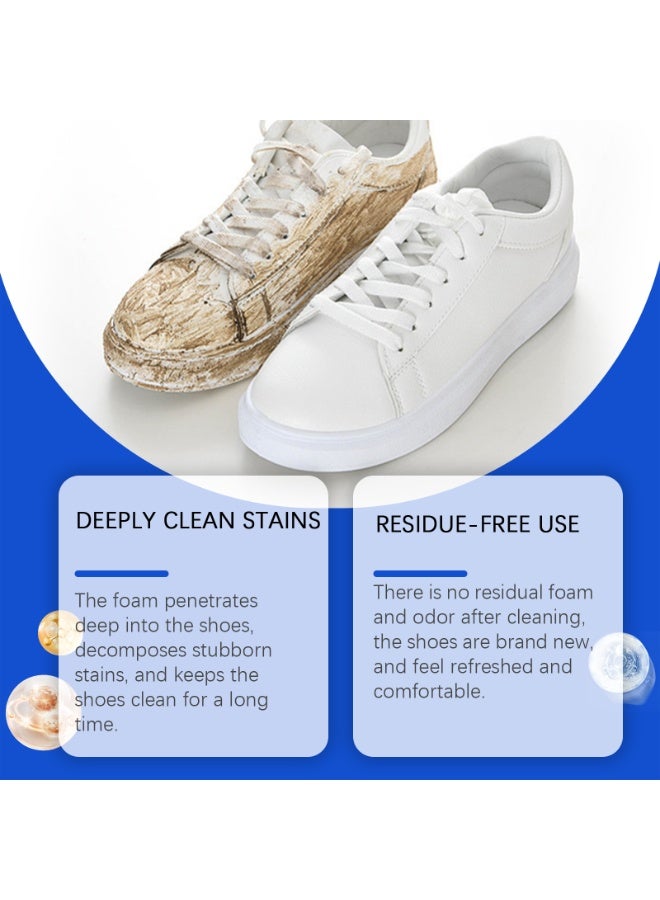 Jaysuing Foam Cleaner White Shoes - Surfactant Technology Removes Stubborn Stains & Yellowing, No-Rinse Formula for Sneakers, Canvas & Leather, 100ml - Image 2