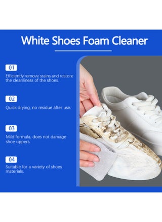 Foam Cleaner White Shoes - Surfactant Technology Removes Stubborn Stains & Yellowing, No-Rinse Formula for Sneakers, Canvas & Leather, 100ml - view 4