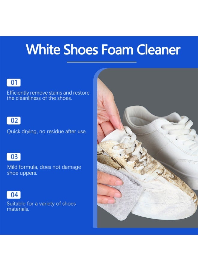 Jaysuing Foam Cleaner White Shoes - Surfactant Technology Removes Stubborn Stains & Yellowing, No-Rinse Formula for Sneakers, Canvas & Leather, 100ml - Image 4
