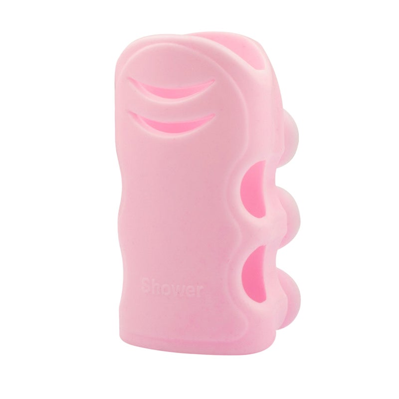 Shower Head Holder Pink Suction Cup Shower Arm Mount - Easy To Remove Reusable Showerhead Bracket for Smooth Walls Marble Ceramic Tile Glass - Image 1
