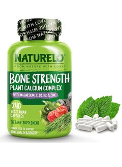 NATURELO Bone Strength with Calcium 600mg 240 Vegetarian Capsules 