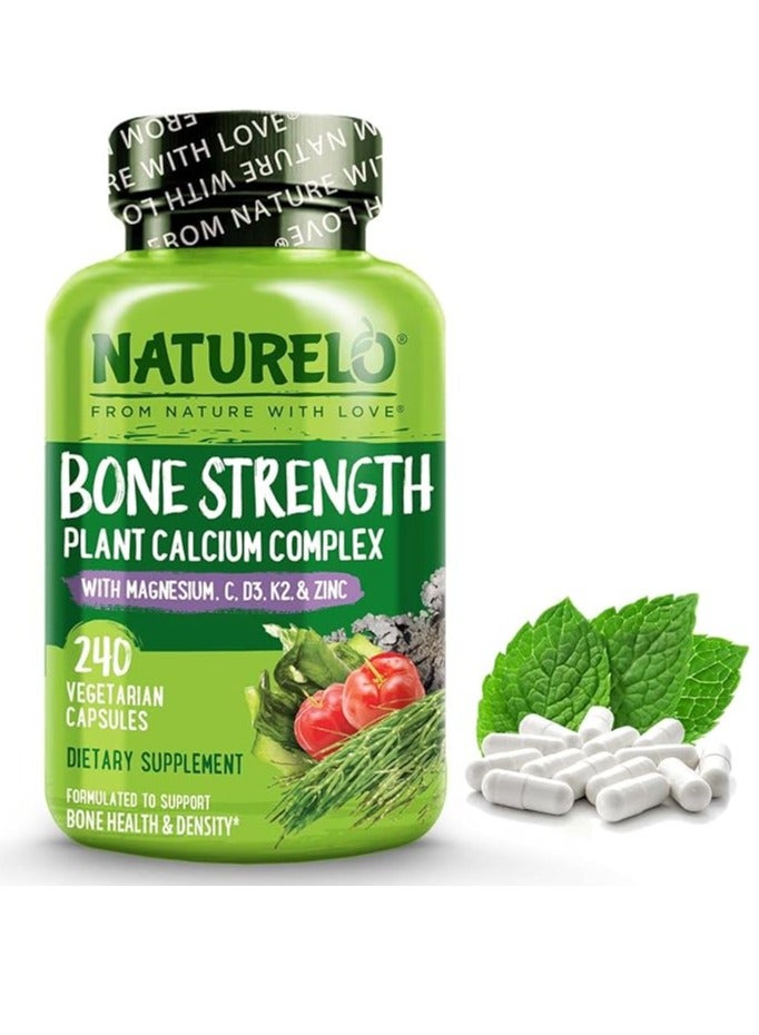 ناتوريلو تقوية العظام بالكالسيوم 600 ملغ، 240 كبسولة نباتية