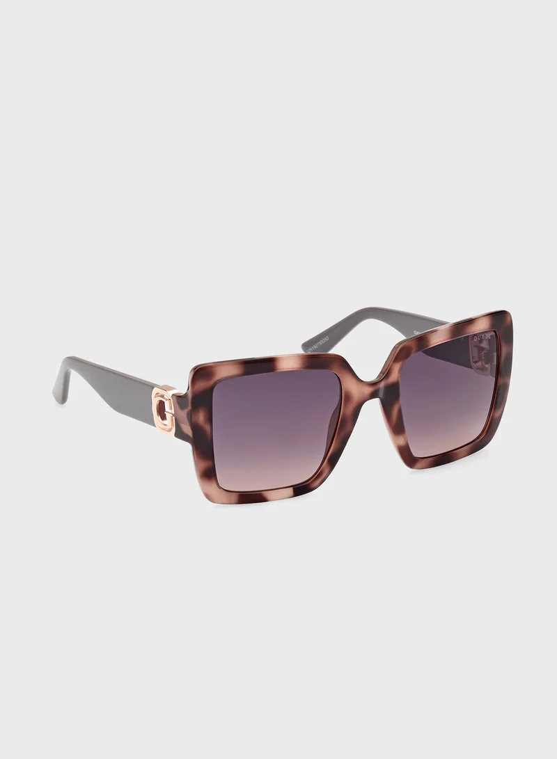 جس Square Uv-Protected Oversized  Sunglasses