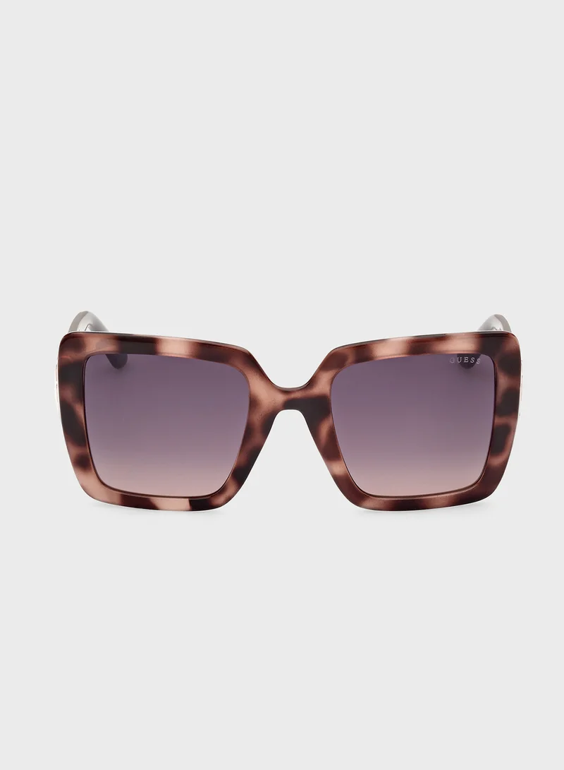 جس Square Uv-Protected Oversized  Sunglasses