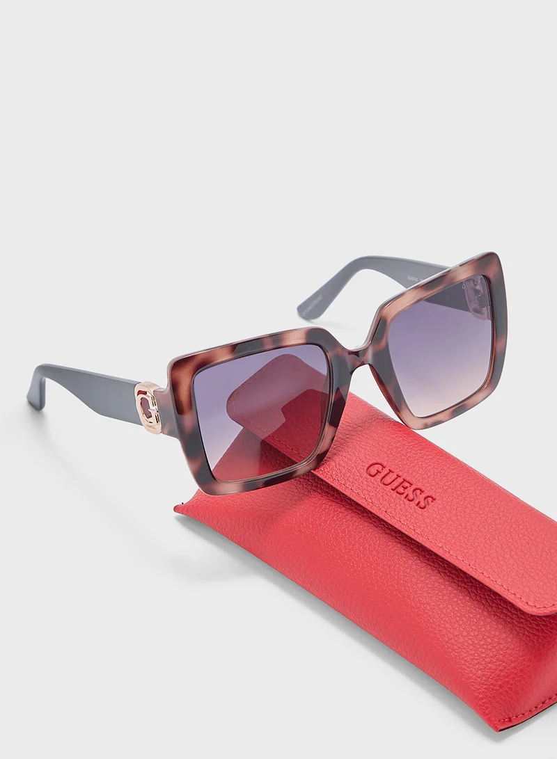 جس Square Uv-Protected Oversized  Sunglasses