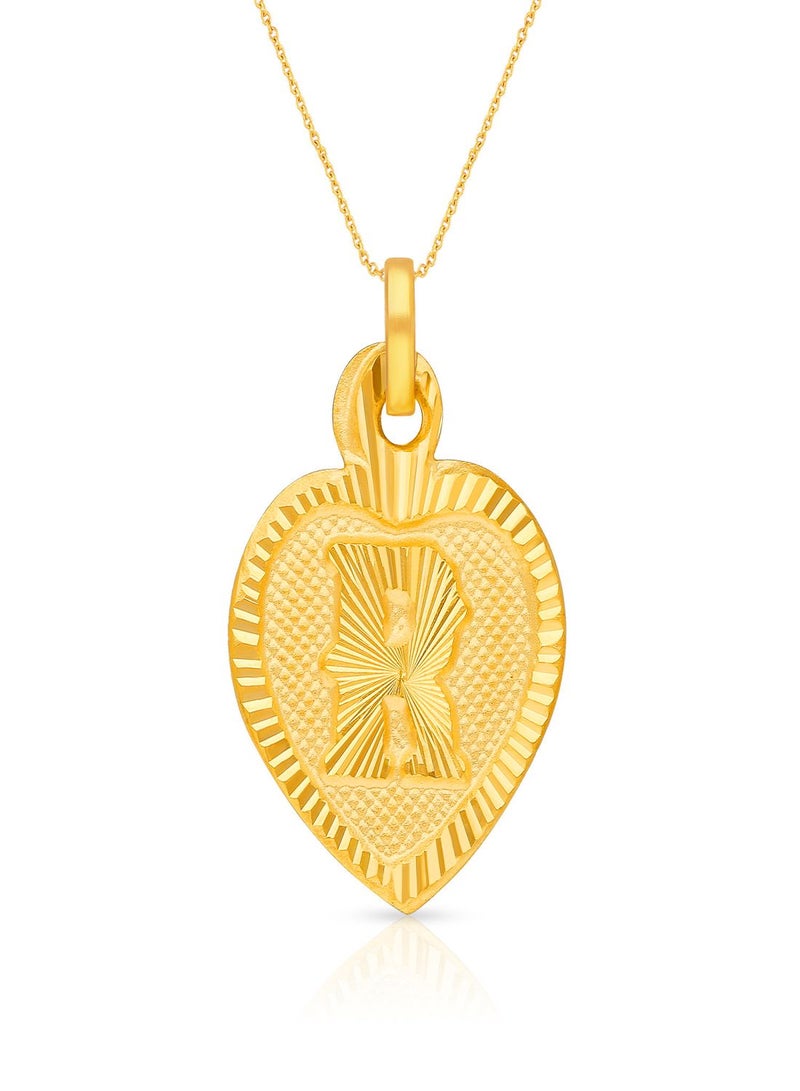 Malabar Gold and Diamonds 22k 916 Purity Gold Pendant for Women EMPN132RY  - Image 1