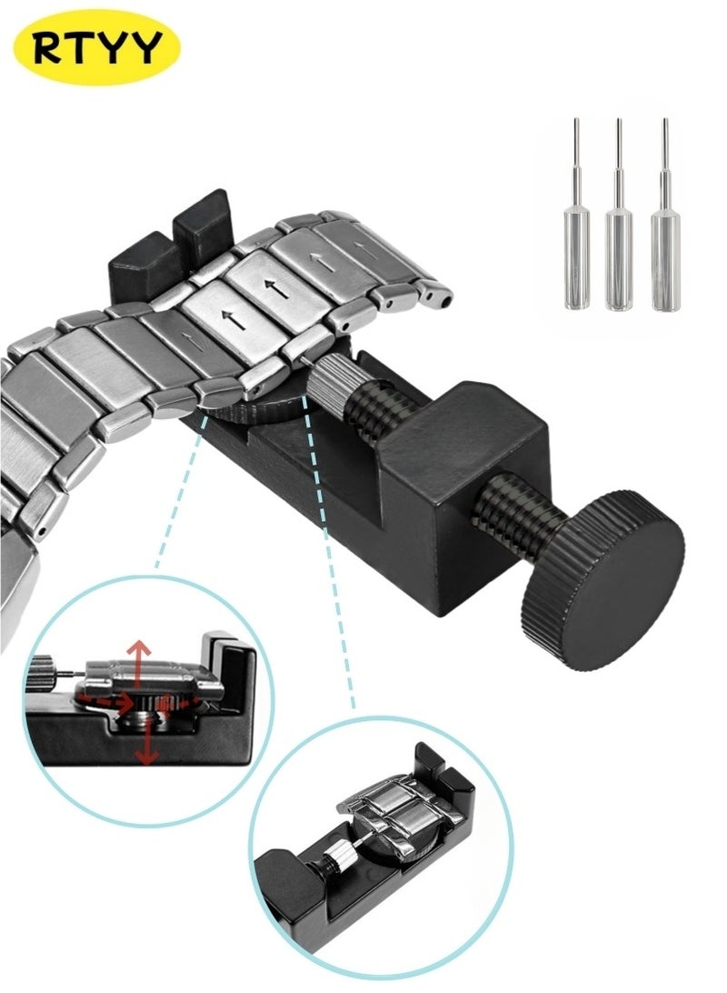 RTYY أداة إزالة دبابيس وصلة حزام ساعة اليد، أداة إصلاح وضبط حزام ساعة اليد بثلاثة دبابيس، مجموعة أدوات إزالة وصلة الساعة لصانعي الساعات - Image 1