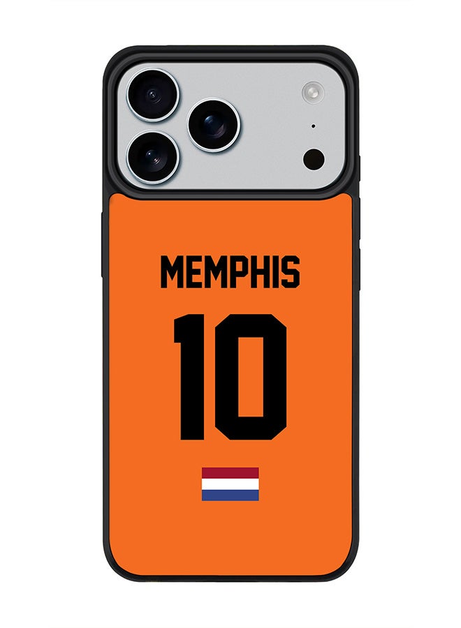 Stylizedd iPhone 17 Pro Max Case, [Compatible with MagSafe] Slim Magnetic cover Phone Case iPhone 17 Pro Max -Football - Netherlands - Memphis - Image 1