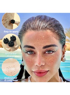 MOOYAM Freckle Stamp Pen ,Kiss From The Sun-Natural simulation of freckles, not easy to fade, waterproof quick dry, stamp freckle dot pen  02#Natural Coffee  - Image 3