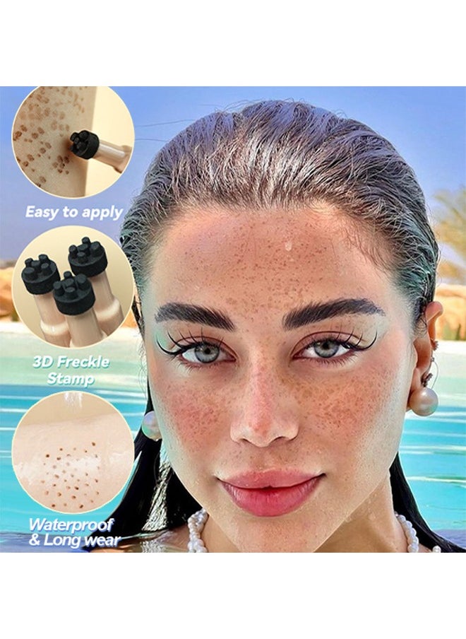 MOOYAM Freckle Stamp Pen ,Kiss From The Sun-Natural simulation of freckles, not easy to fade, waterproof quick dry, stamp freckle dot pen  02#Natural Coffee  - Image 3