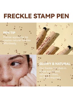 MOOYAM Freckle Stamp Pen ,Kiss From The Sun-Natural simulation of freckles, not easy to fade, waterproof quick dry, stamp freckle dot pen  02#Natural Coffee  - Image 4