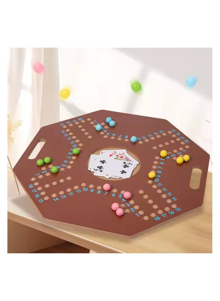 Family Wooden Board Game Jackaroo Ludo Inspired by Arab Middle Eastern Traditions for Entertaining  Players 