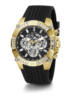 GUESS GUESS Gold Tone Case Black Silicone Watch GW0333G2  - Image 3