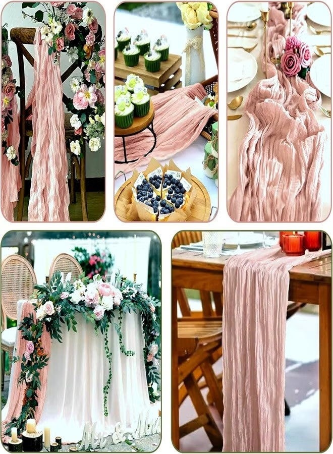 قماش مفرش طاولة طويل مجعد على الطراز البوهيمي، يستخدم في حفلات الزفاف وحفلات الزفاف وديكورات حفلات الأعياد - Image 2