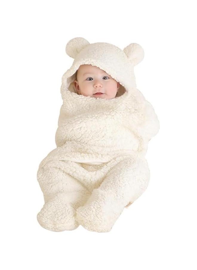 MIXDE Baby Swaddle Blanket  Ultra-Soft Plush Essential for Infants 0-6 Months Receiving Swaddling Wrap Brown Ideal Newborn Registry and Toddler Boy Accessories Perfect Baby Girl Shower Gift  - Image 1