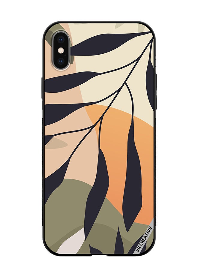 VR CREATIVE Protective Case Cover For Apple iPhone XS Max Leaf Tropical Design Multicolour - Image 1