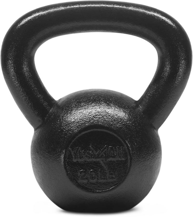 Yes4All Kettlebell Sets, 5 - 10 - 15 - 20 - 25 - 30 LB Cast Iron Strength Training Kettlebells, Wide Handles & Flat Bottom, Multi-Level from Beginners to Pros for Strength Training & Home Gym - Image 3