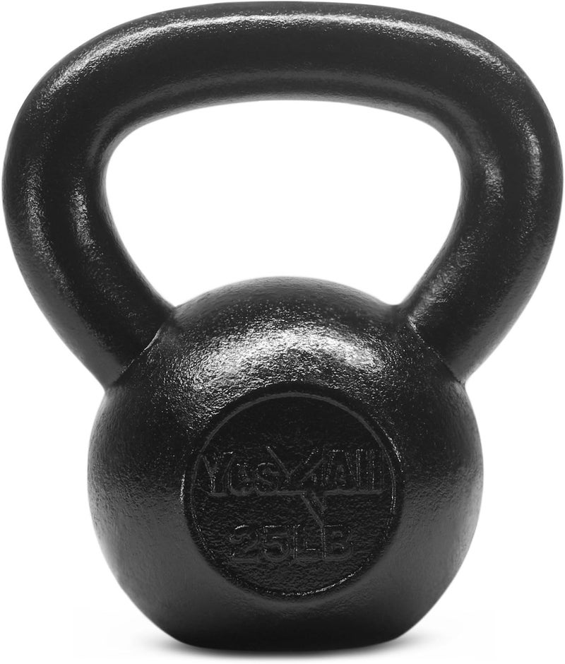 Yes4All Kettlebell Sets, 5 - 10 - 15 - 20 - 25 - 30 LB Cast Iron Strength Training Kettlebells, Wide Handles & Flat Bottom, Multi-Level from Beginners to Pros for Strength Training & Home Gym - Image 4
