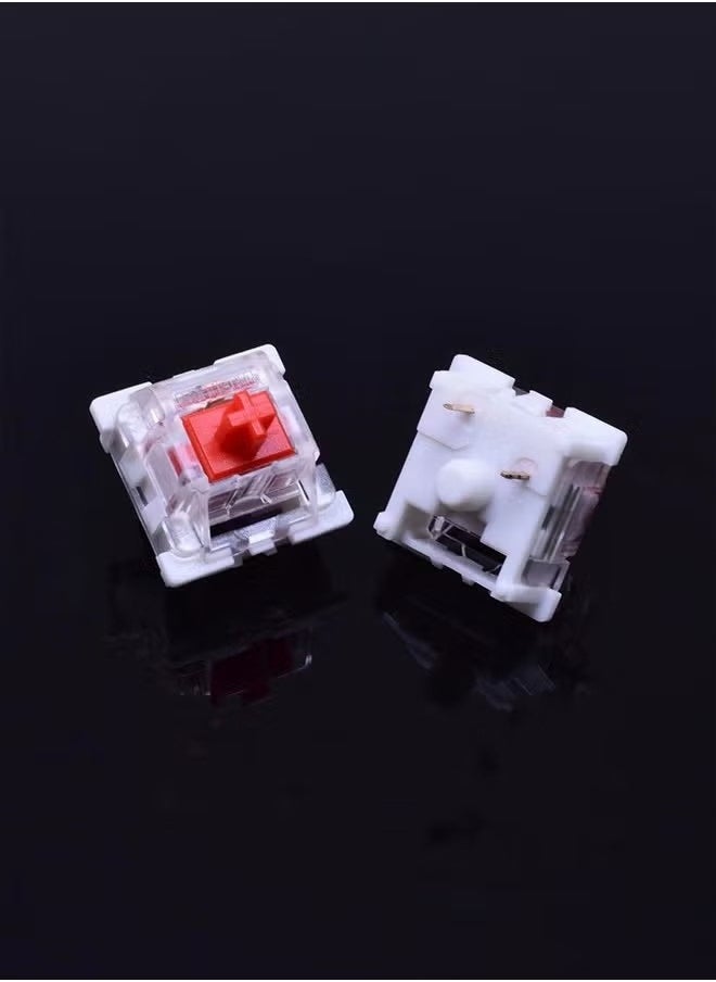 الضفدع الحقيقي - 30 قطعة من مفاتيح لوحة المفاتيح الحمراء، مفتاح 3 دبابيس - مفاتيح Cherry MX مكافئة DIY قابلة للاستبدال للوحة المفاتيح الميكانيكية 45gf خطي/RGB/مقاومة للغبار - Image 1