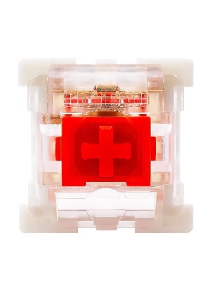 الضفدع الحقيقي - 30 قطعة من مفاتيح لوحة المفاتيح الحمراء، مفتاح 3 دبابيس - مفاتيح Cherry MX مكافئة DIY قابلة للاستبدال للوحة المفاتيح الميكانيكية 45gf خطي/RGB/مقاومة للغبار - Image 1