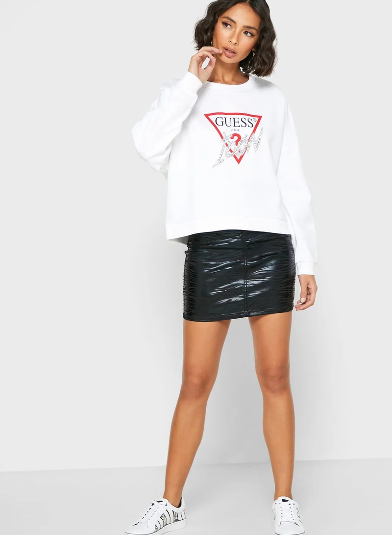 GUESS Glitter Logo Sweatshirt